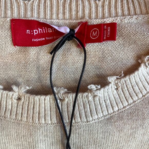 NWT n:philanthropy Set Weyland Crop Sweater and Faro Pant in Oatmeal color Sz - Picture 7 of 16